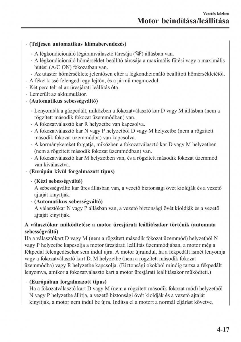 Mazda MX 5 Miata ND IV 4 Kezelesi utmutato / page 148