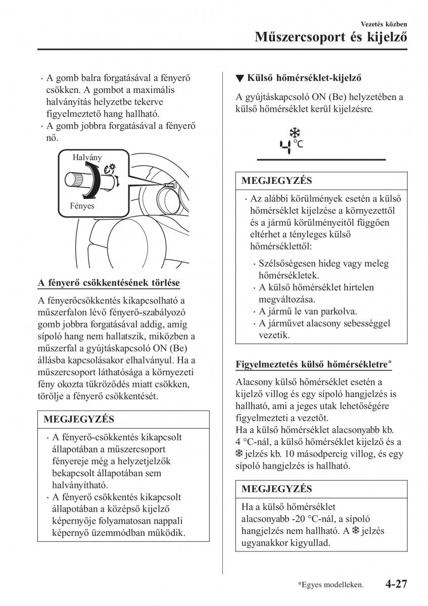 Mazda MX 5 Miata ND IV 4 Kezelesi utmutato / page 158