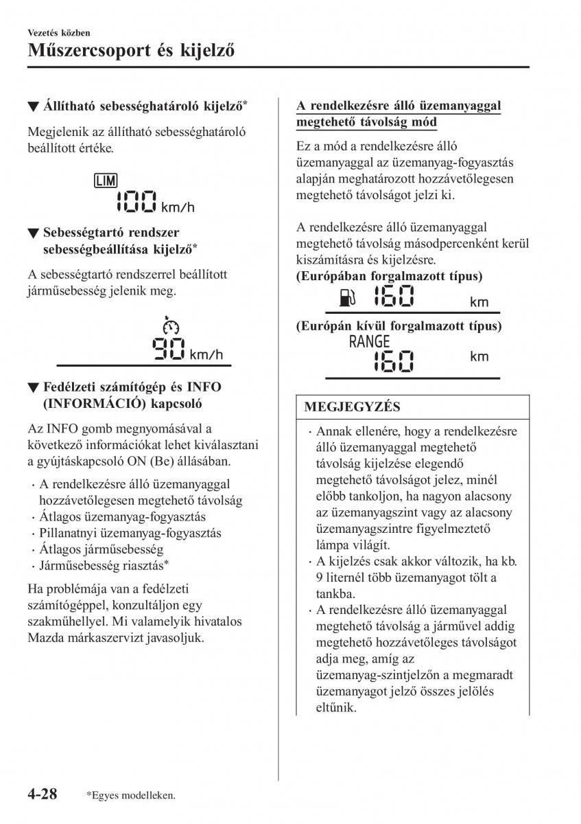 Mazda MX 5 Miata ND IV 4 Kezelesi utmutato / page 159