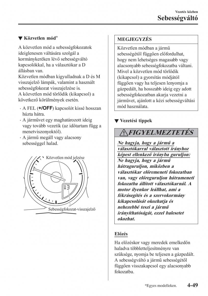 Mazda MX 5 Miata ND IV 4 Kezelesi utmutato / page 180