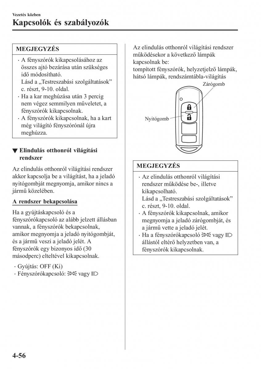 Mazda MX 5 Miata ND IV 4 Kezelesi utmutato / page 187