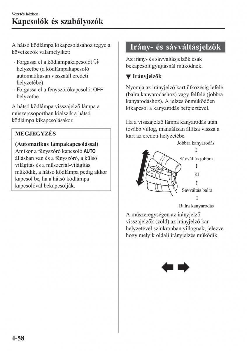 Mazda MX 5 Miata ND IV 4 Kezelesi utmutato / page 189