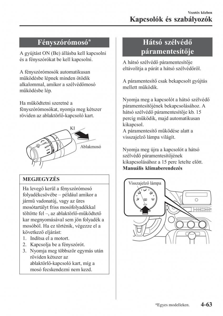 Mazda MX 5 Miata ND IV 4 Kezelesi utmutato / page 194