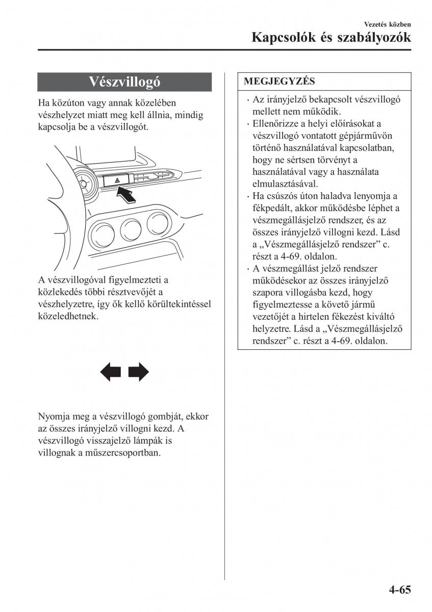 Mazda MX 5 Miata ND IV 4 Kezelesi utmutato / page 196