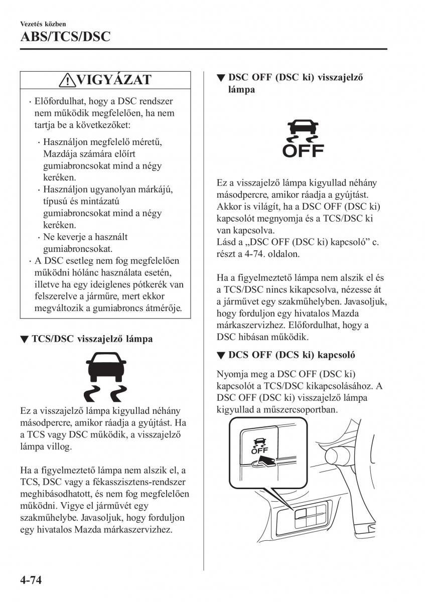 Mazda MX 5 Miata ND IV 4 Kezelesi utmutato / page 205