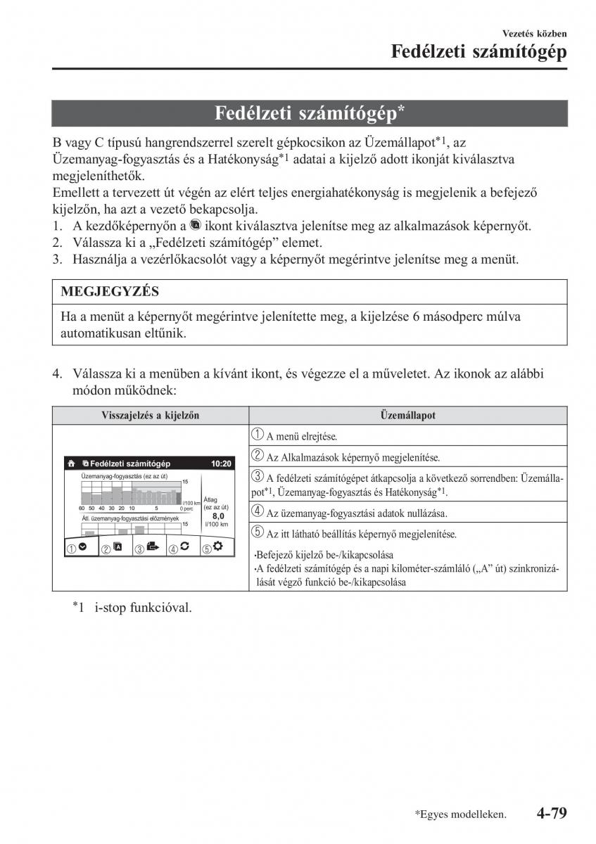 Mazda MX 5 Miata ND IV 4 Kezelesi utmutato / page 210