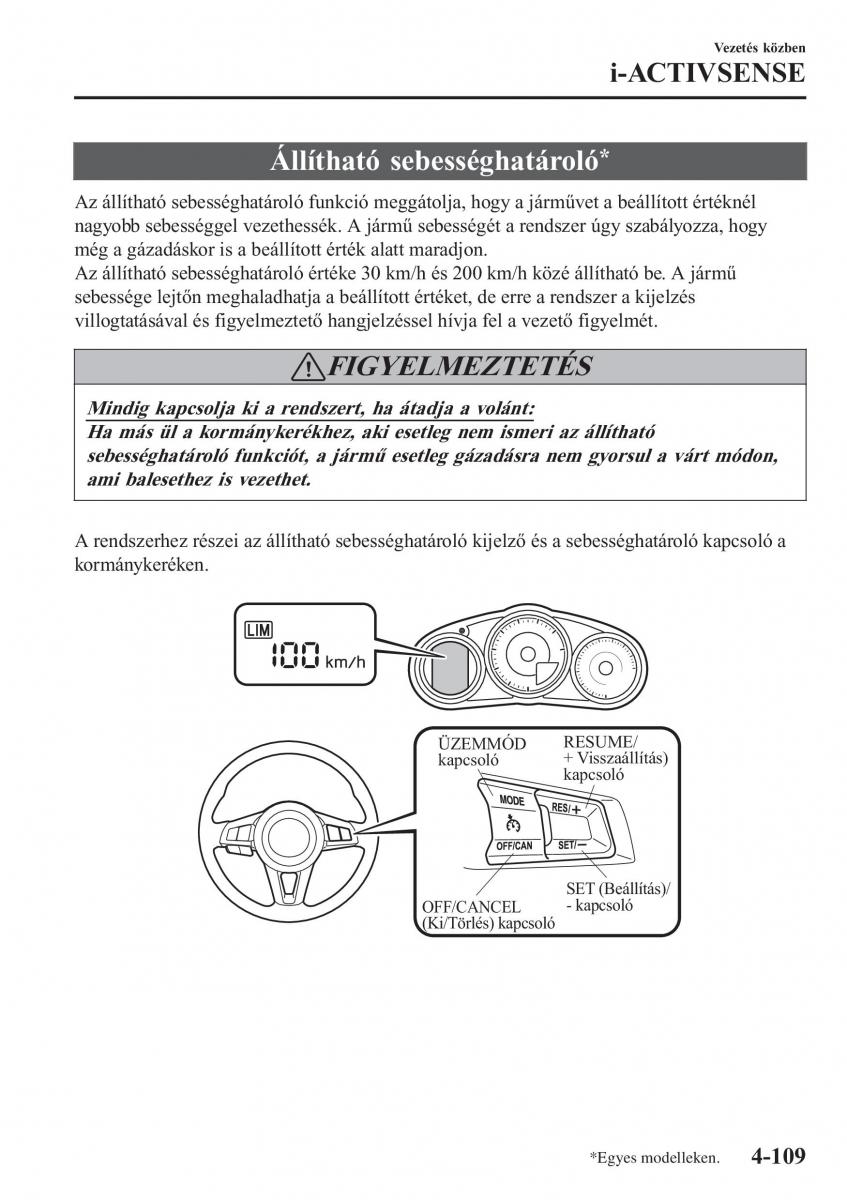 Mazda MX 5 Miata ND IV 4 Kezelesi utmutato / page 240