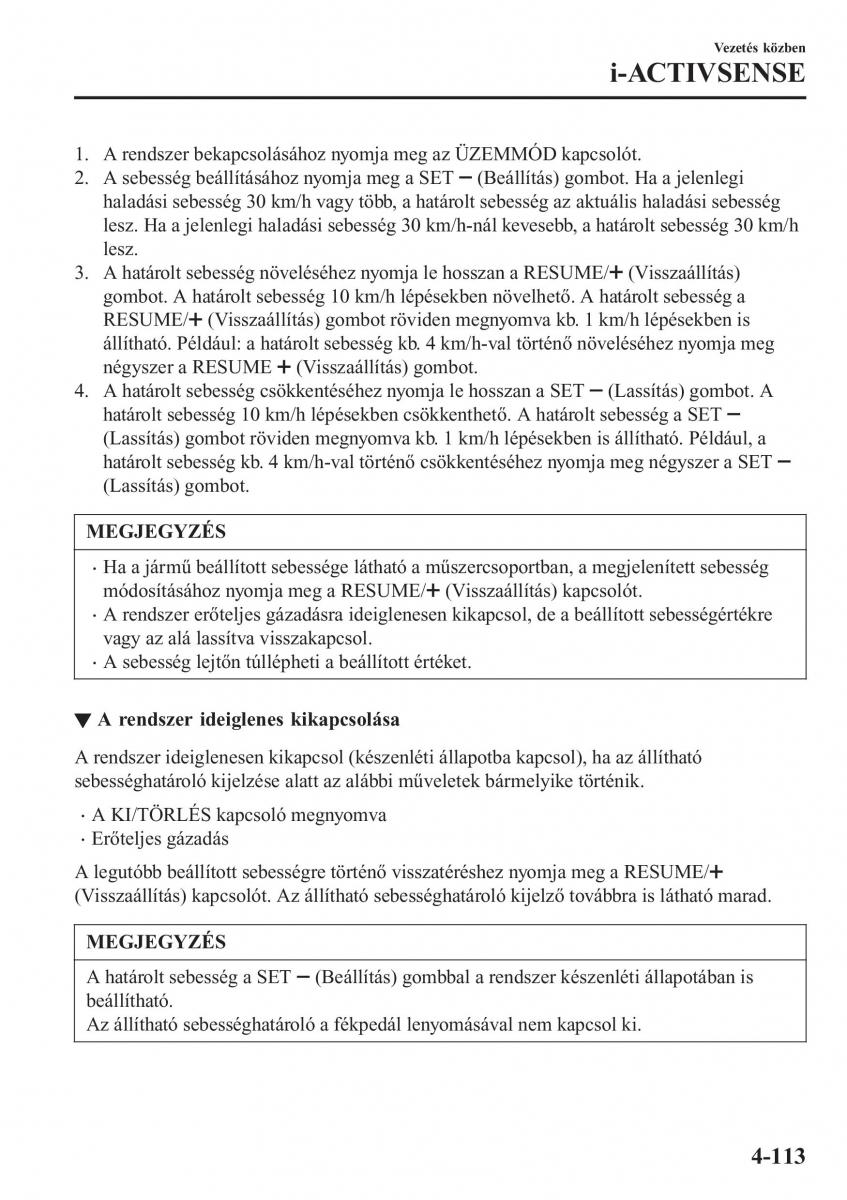 Mazda MX 5 Miata ND IV 4 Kezelesi utmutato / page 244