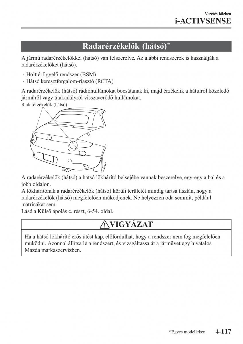 Mazda MX 5 Miata ND IV 4 Kezelesi utmutato / page 248