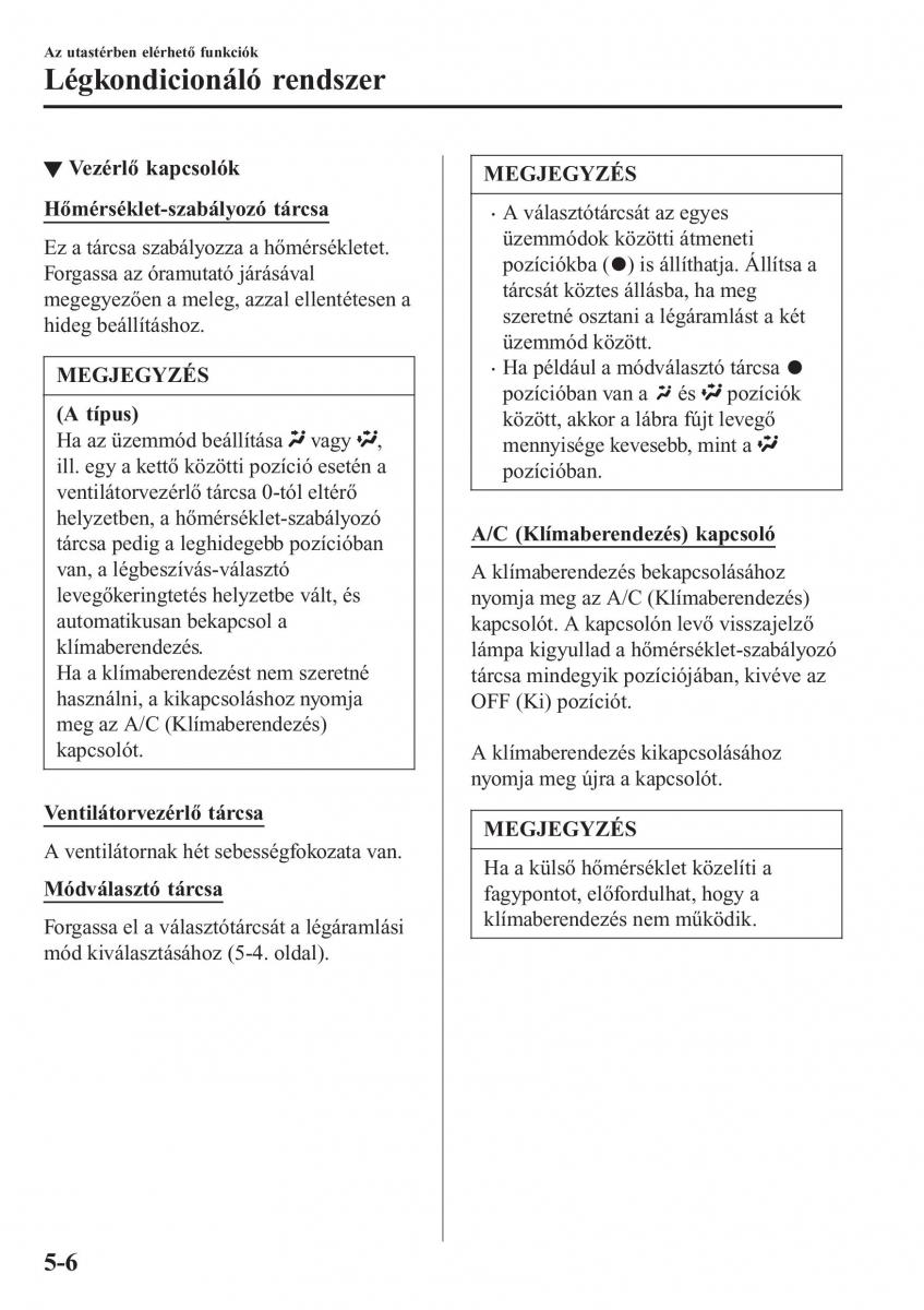 Mazda MX 5 Miata ND IV 4 Kezelesi utmutato / page 275