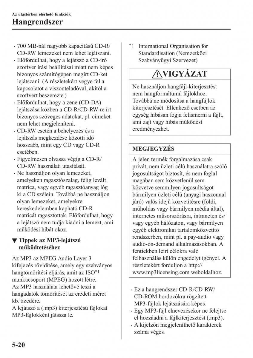 Mazda MX 5 Miata ND IV 4 Kezelesi utmutato / page 289