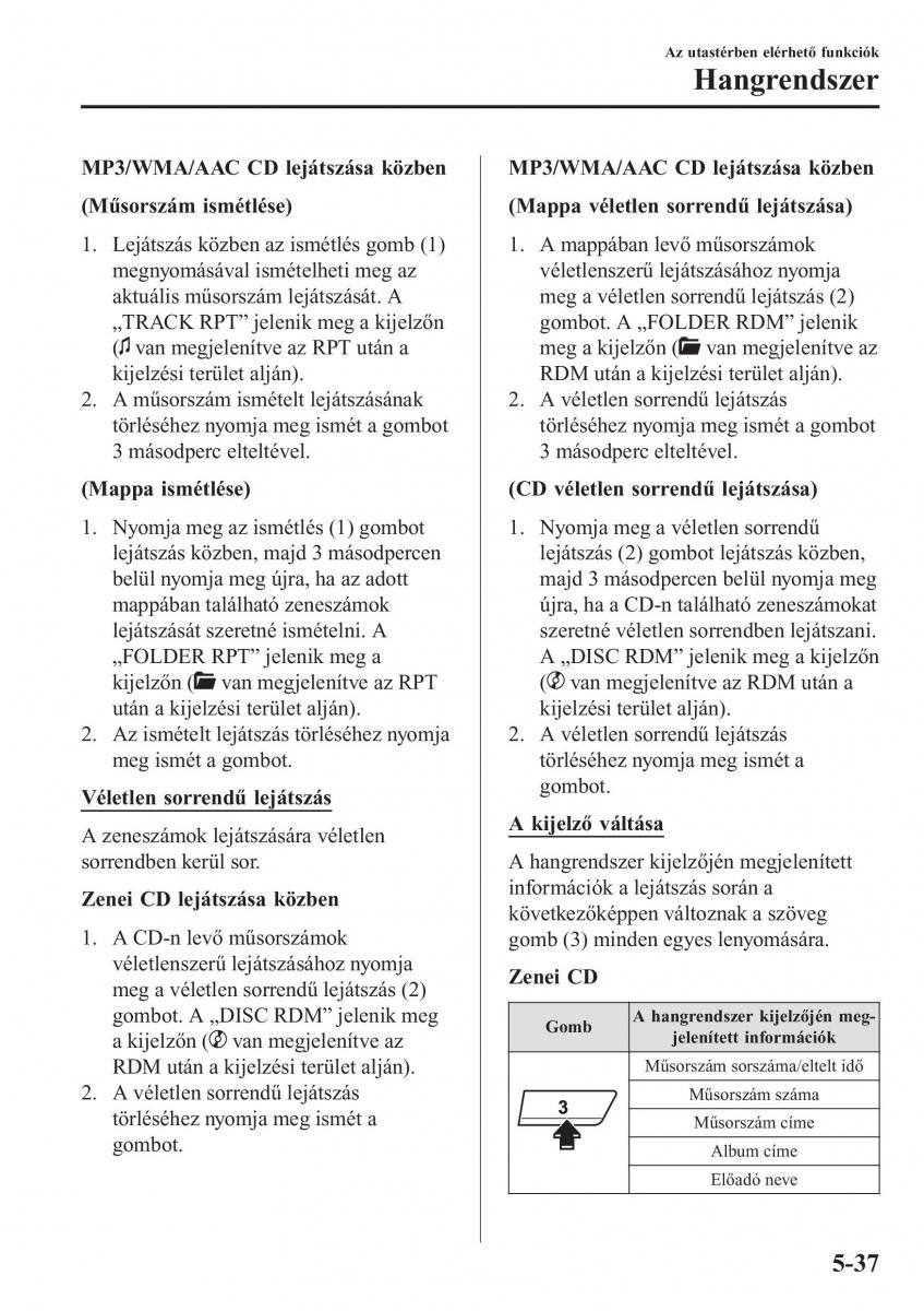 Mazda MX 5 Miata ND IV 4 Kezelesi utmutato / page 306