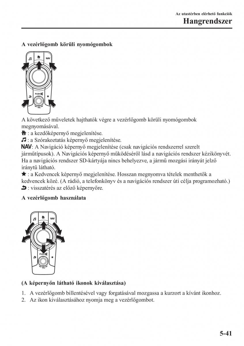 Mazda MX 5 Miata ND IV 4 Kezelesi utmutato / page 310