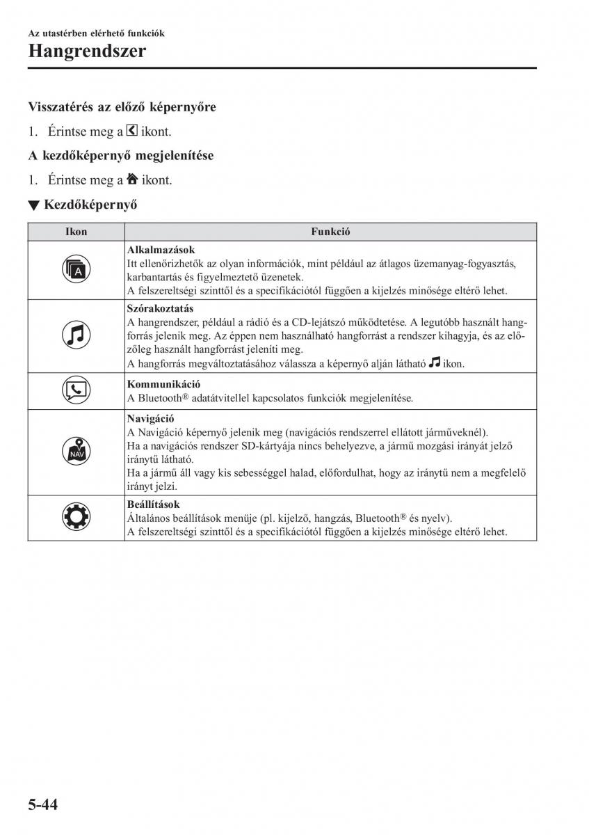 Mazda MX 5 Miata ND IV 4 Kezelesi utmutato / page 313