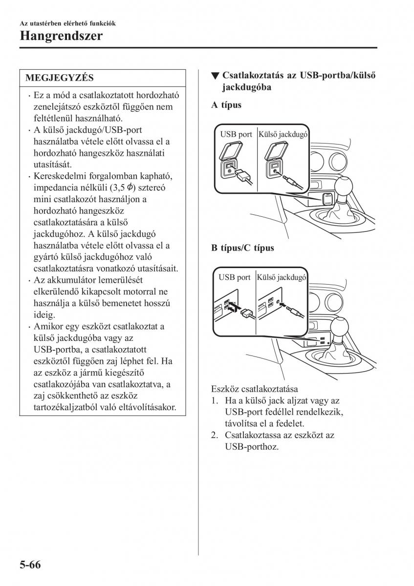 Mazda MX 5 Miata ND IV 4 Kezelesi utmutato / page 335