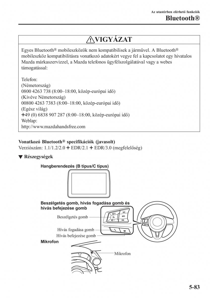 Mazda MX 5 Miata ND IV 4 Kezelesi utmutato / page 352