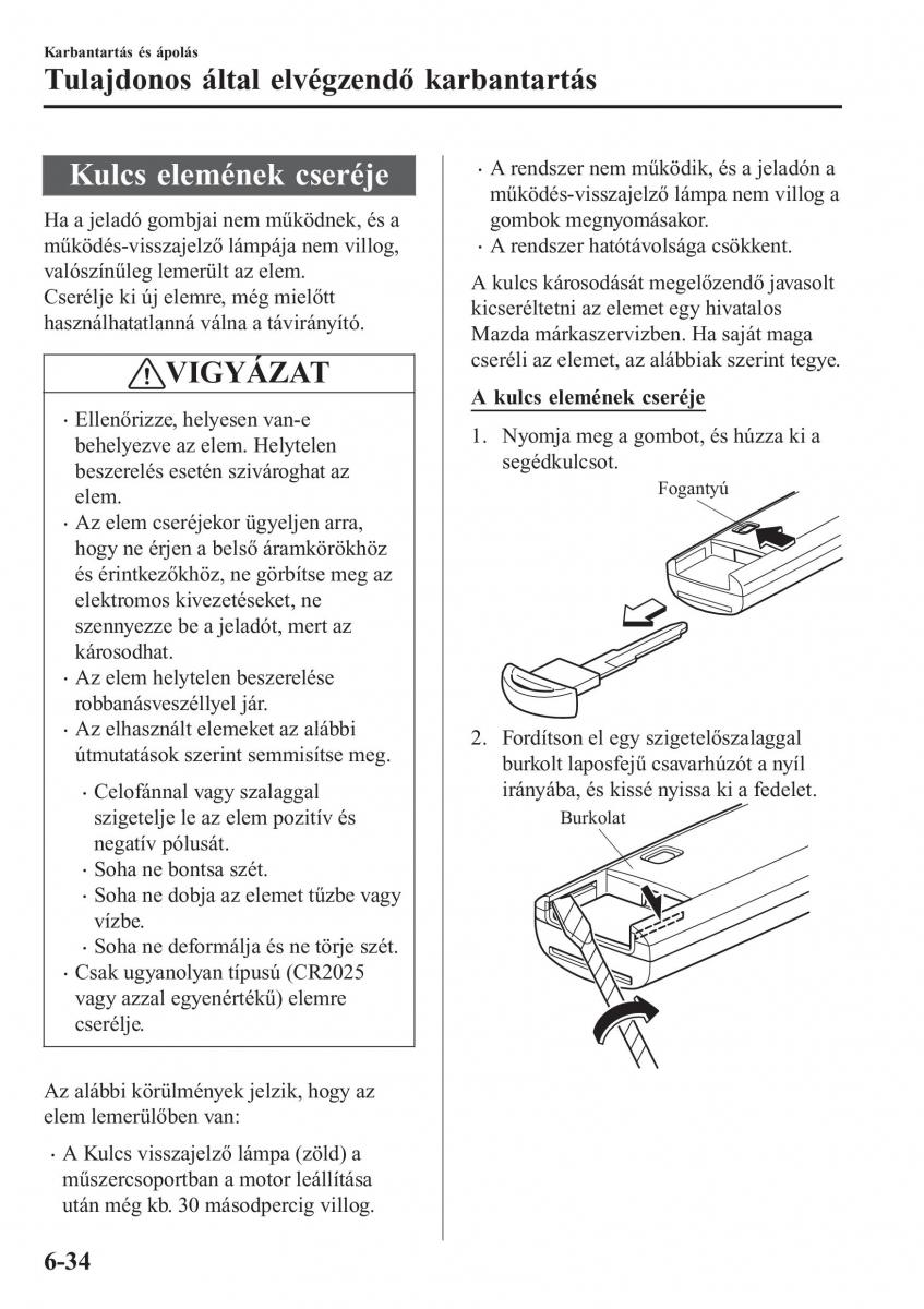 Mazda MX 5 Miata ND IV 4 Kezelesi utmutato / page 427