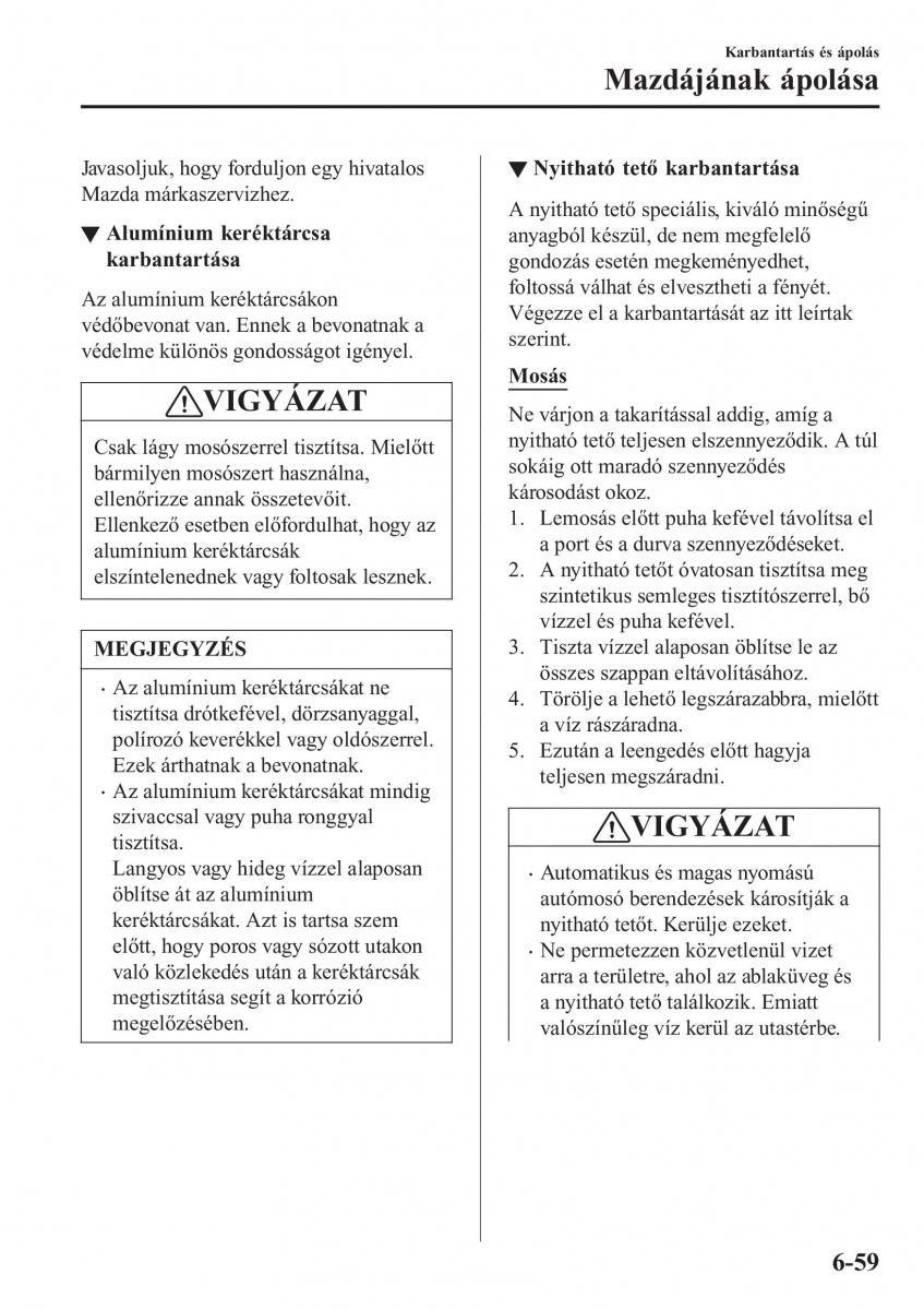 Mazda MX 5 Miata ND IV 4 Kezelesi utmutato / page 452