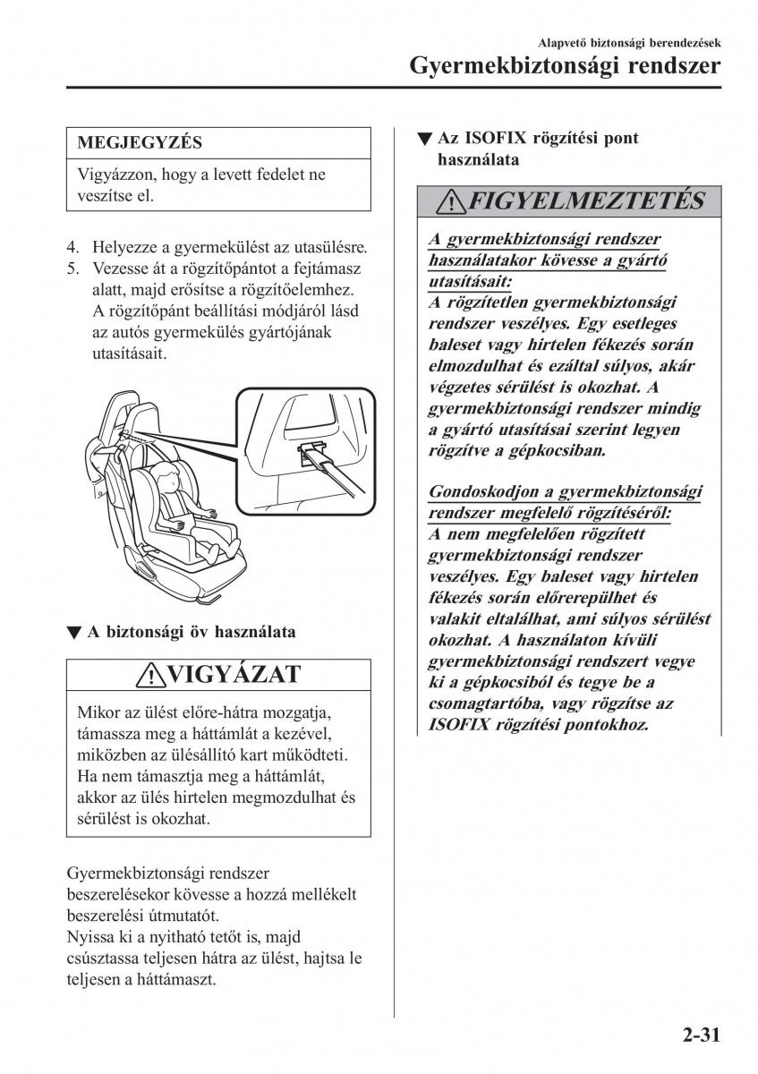 Mazda MX 5 Miata ND IV 4 Kezelesi utmutato / page 48