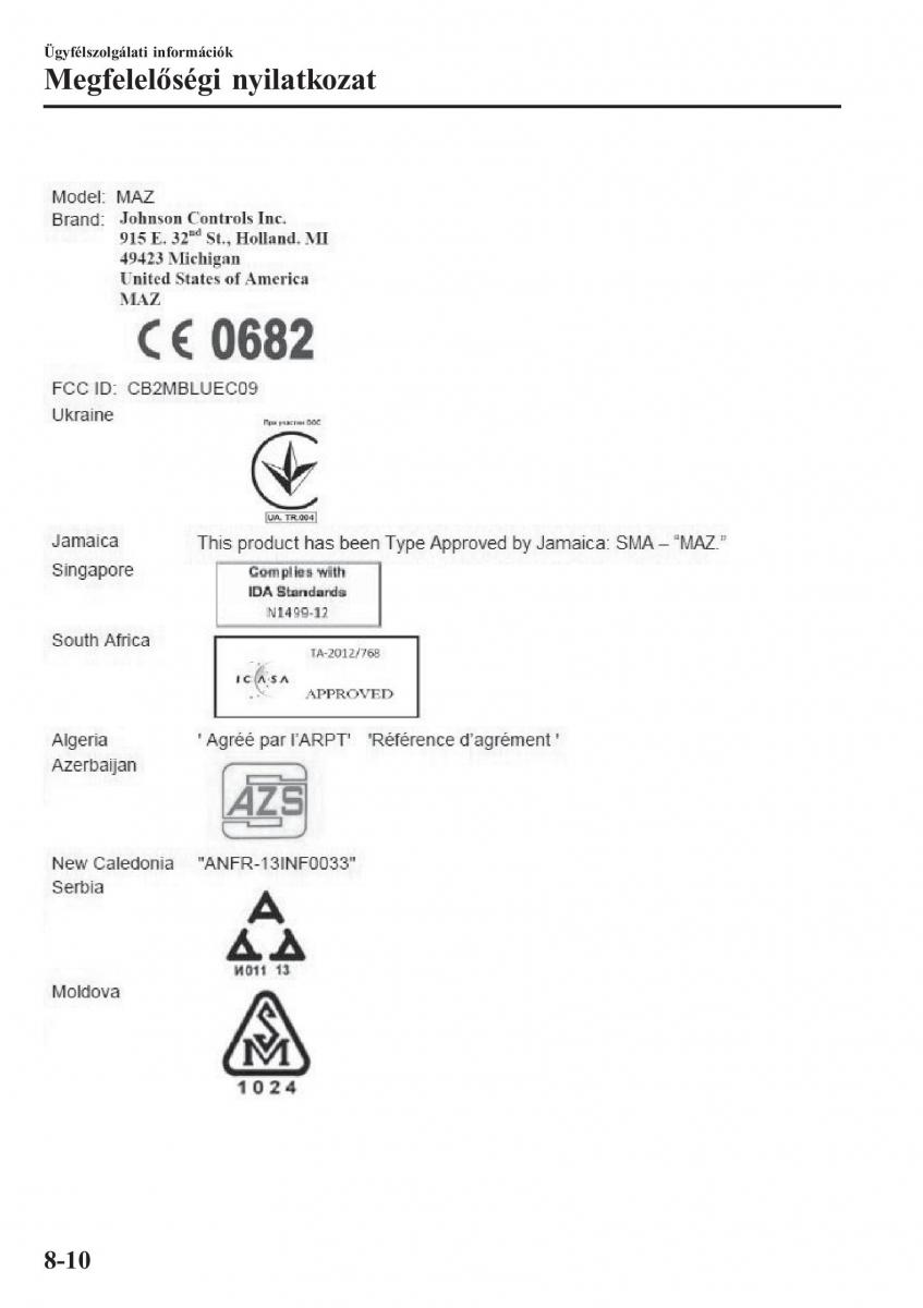 Mazda MX 5 Miata ND IV 4 Kezelesi utmutato / page 521