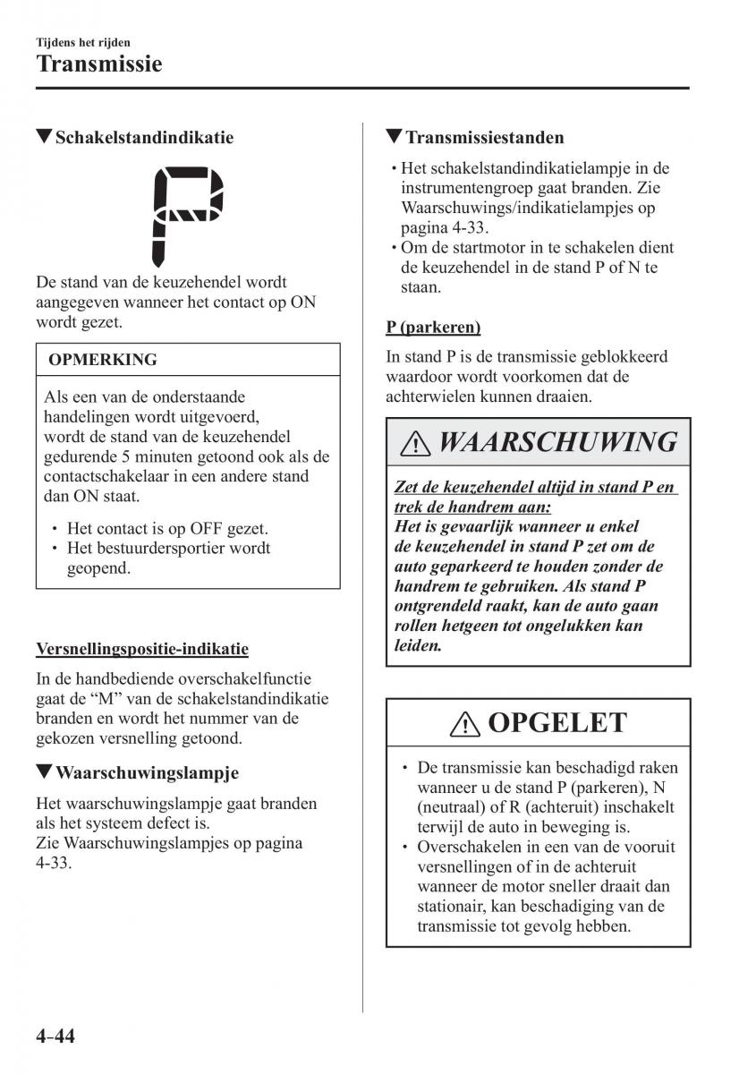 Mazda MX 5 Miata ND IV 4 handleiding / page 188