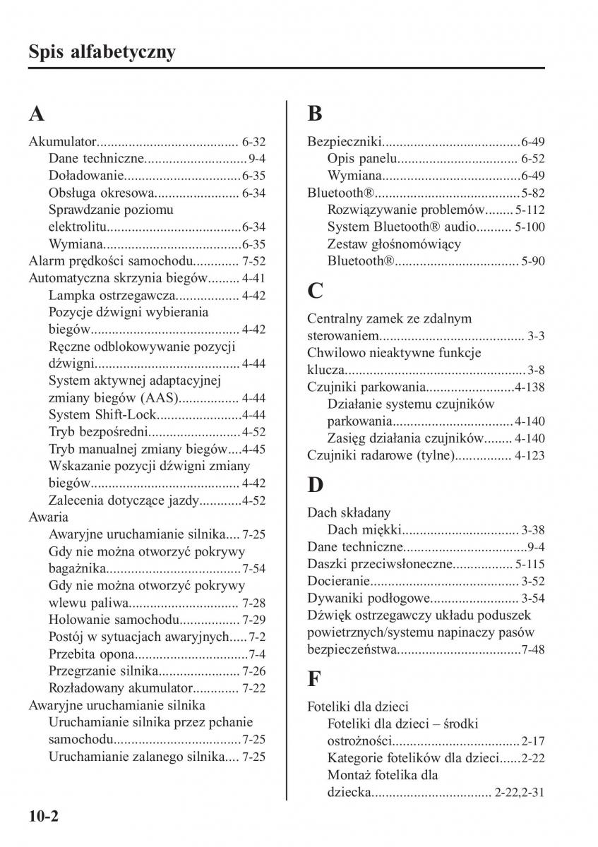 Mazda MX 5 Miata ND IV 4 instrukcja obslugi / page 561