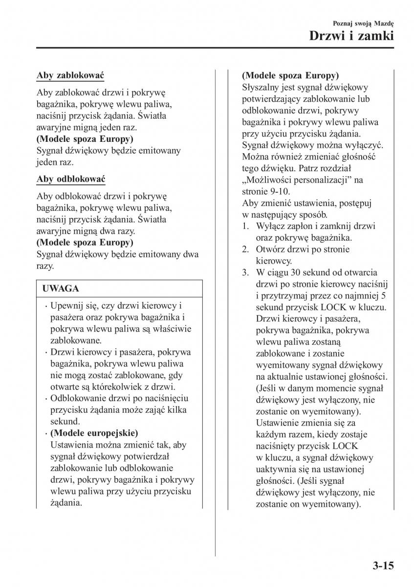 Mazda MX 5 Miata ND IV 4 instrukcja obslugi / page 92