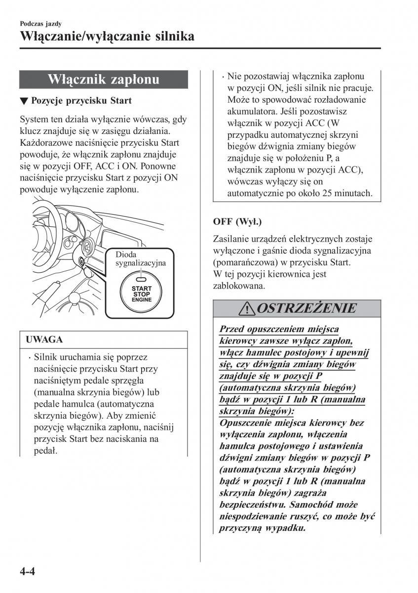 Mazda MX 5 Miata ND IV 4 instrukcja obslugi / page 141