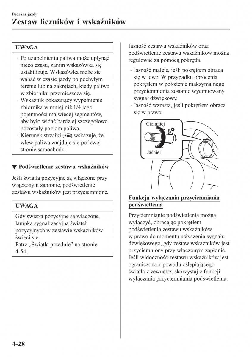 Mazda MX 5 Miata ND IV 4 instrukcja obslugi / page 165