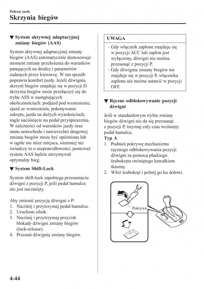 Mazda MX 5 Miata ND IV 4 instrukcja obslugi / page 181