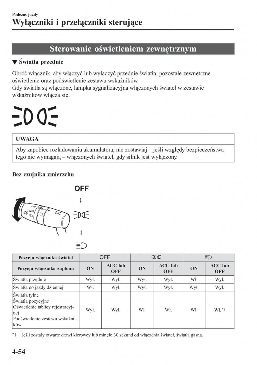 Mazda MX 5 Miata ND IV 4 instrukcja obslugi / page 191