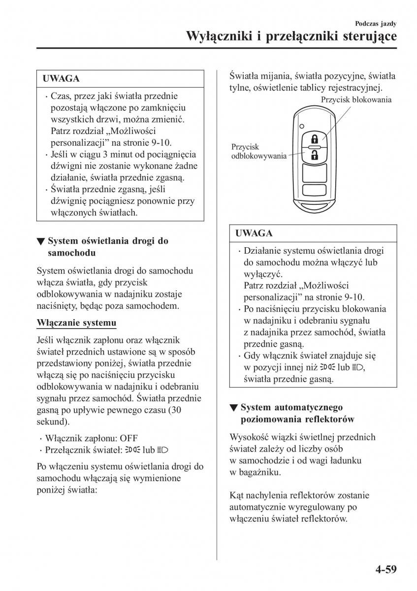 Mazda MX 5 Miata ND IV 4 instrukcja obslugi / page 196