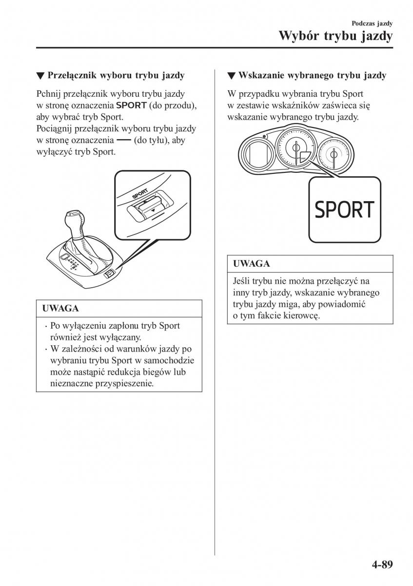 Mazda MX 5 Miata ND IV 4 instrukcja obslugi / page 226