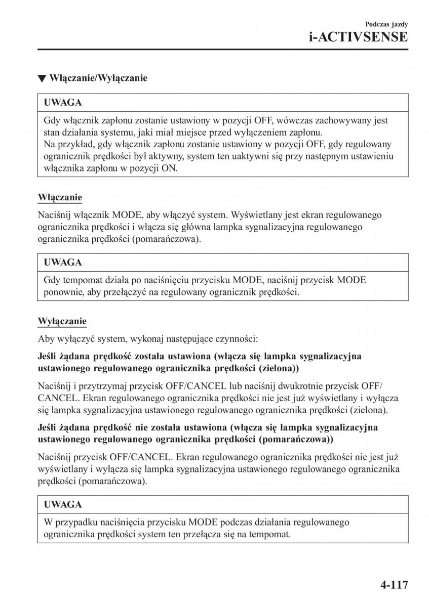 Mazda MX 5 Miata ND IV 4 instrukcja obslugi / page 254