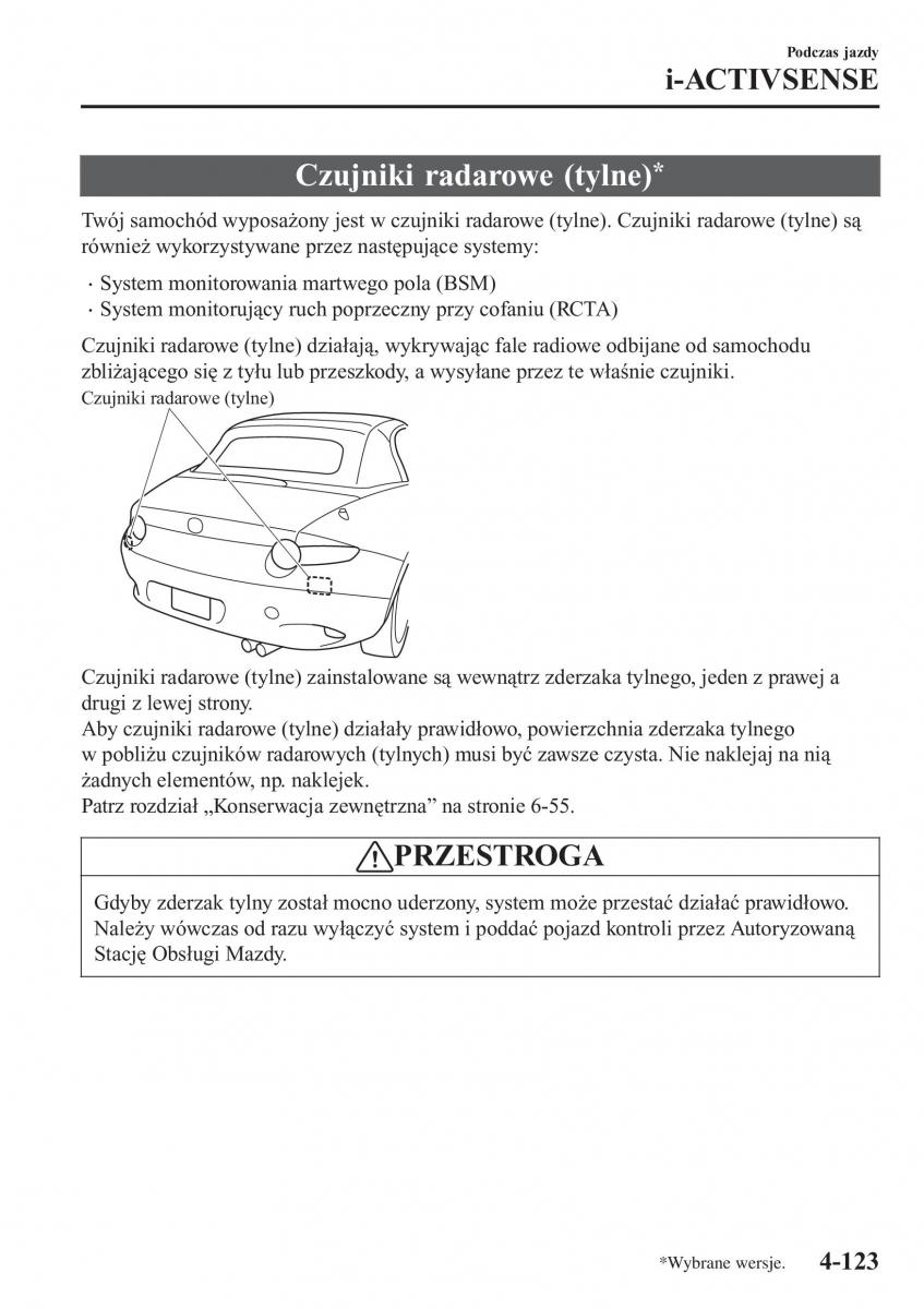 Mazda MX 5 Miata ND IV 4 instrukcja obslugi / page 260