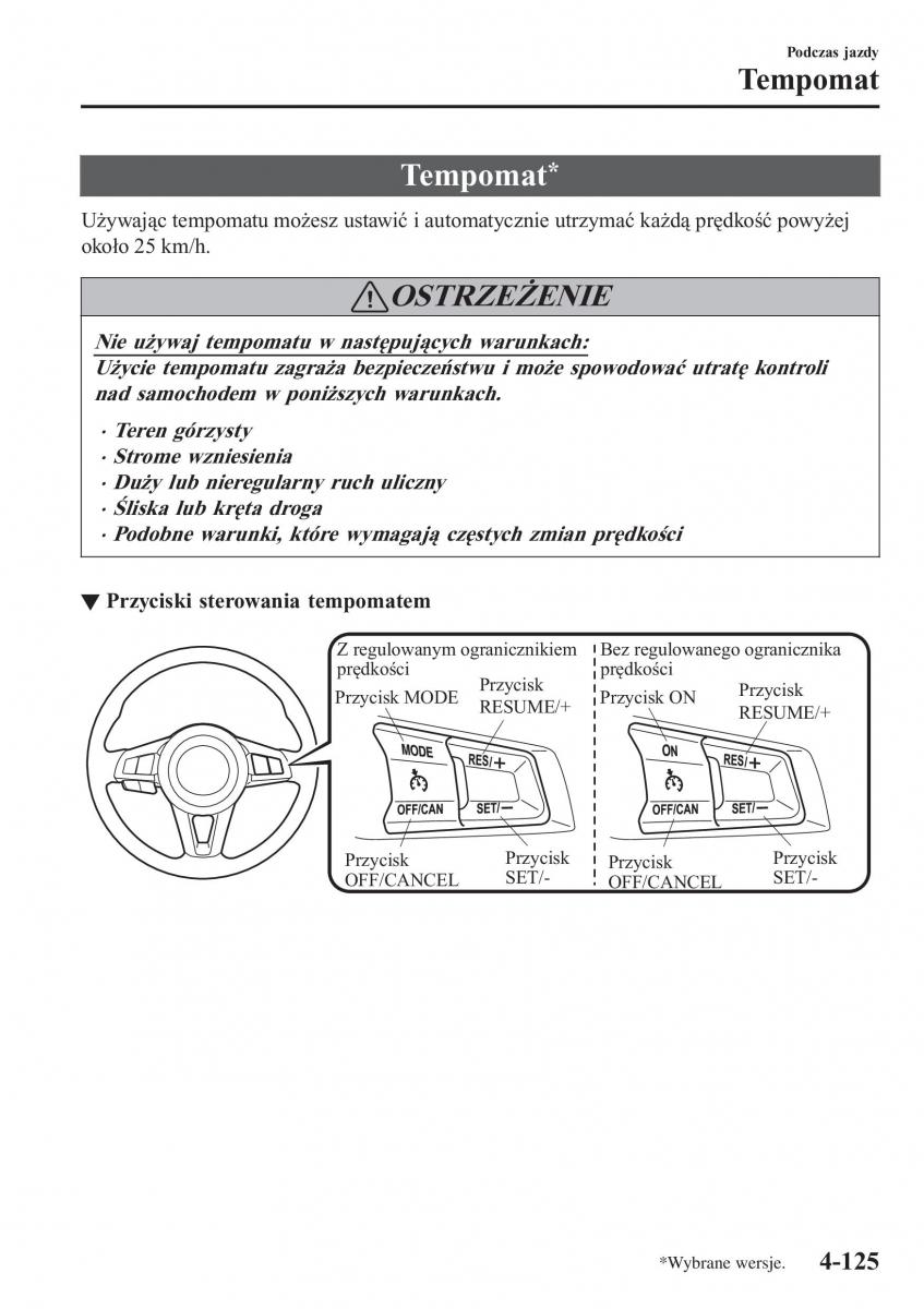 Mazda MX 5 Miata ND IV 4 instrukcja obslugi / page 262