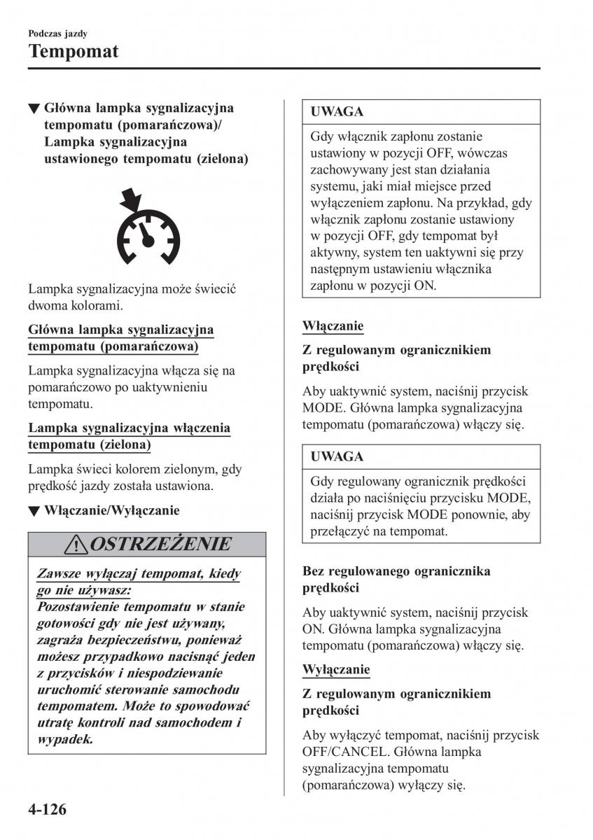 Mazda MX 5 Miata ND IV 4 instrukcja obslugi / page 263