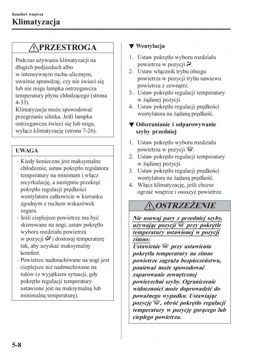 Mazda MX 5 Miata ND IV 4 instrukcja obslugi / page 287