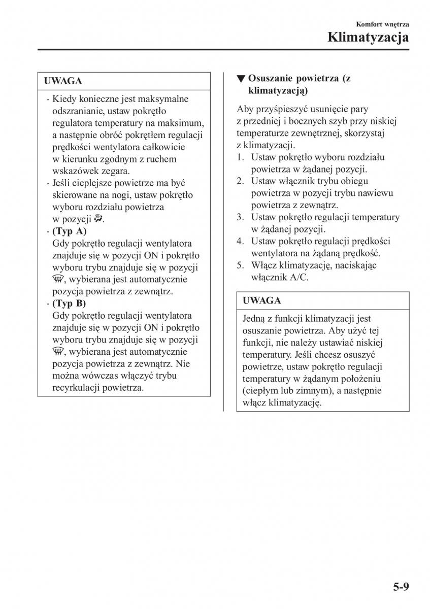 Mazda MX 5 Miata ND IV 4 instrukcja obslugi / page 288