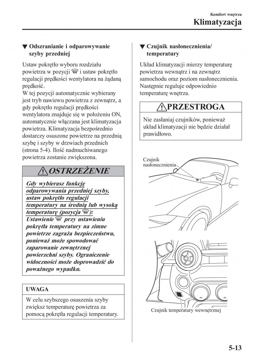 Mazda MX 5 Miata ND IV 4 instrukcja obslugi / page 292