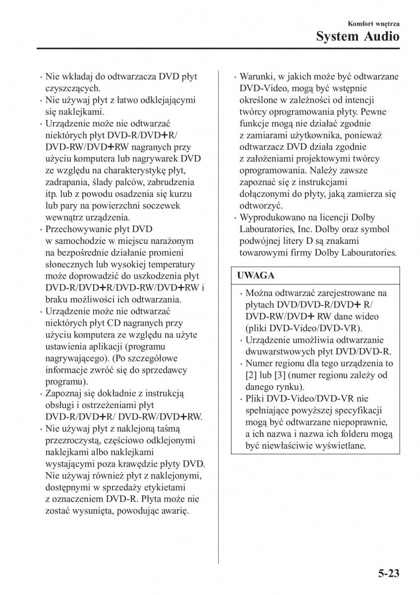 Mazda MX 5 Miata ND IV 4 instrukcja obslugi / page 302