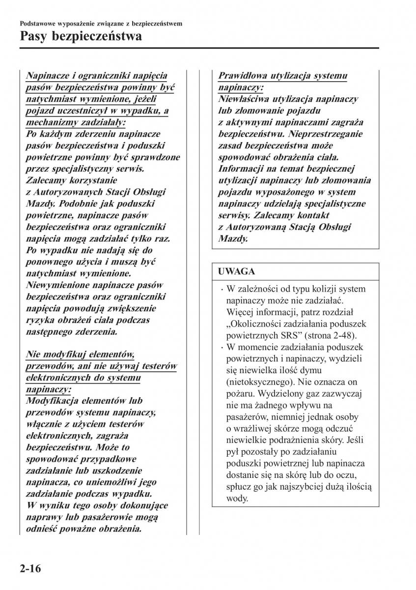 Mazda MX 5 Miata ND IV 4 instrukcja obslugi / page 33