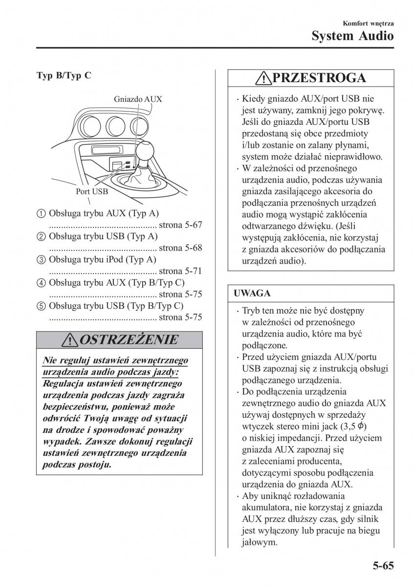 Mazda MX 5 Miata ND IV 4 instrukcja obslugi / page 344