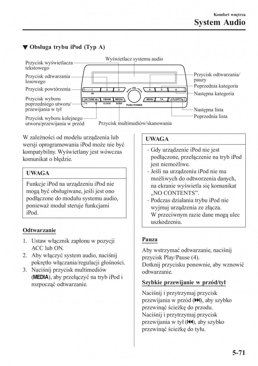 Mazda MX 5 Miata ND IV 4 instrukcja obslugi / page 350