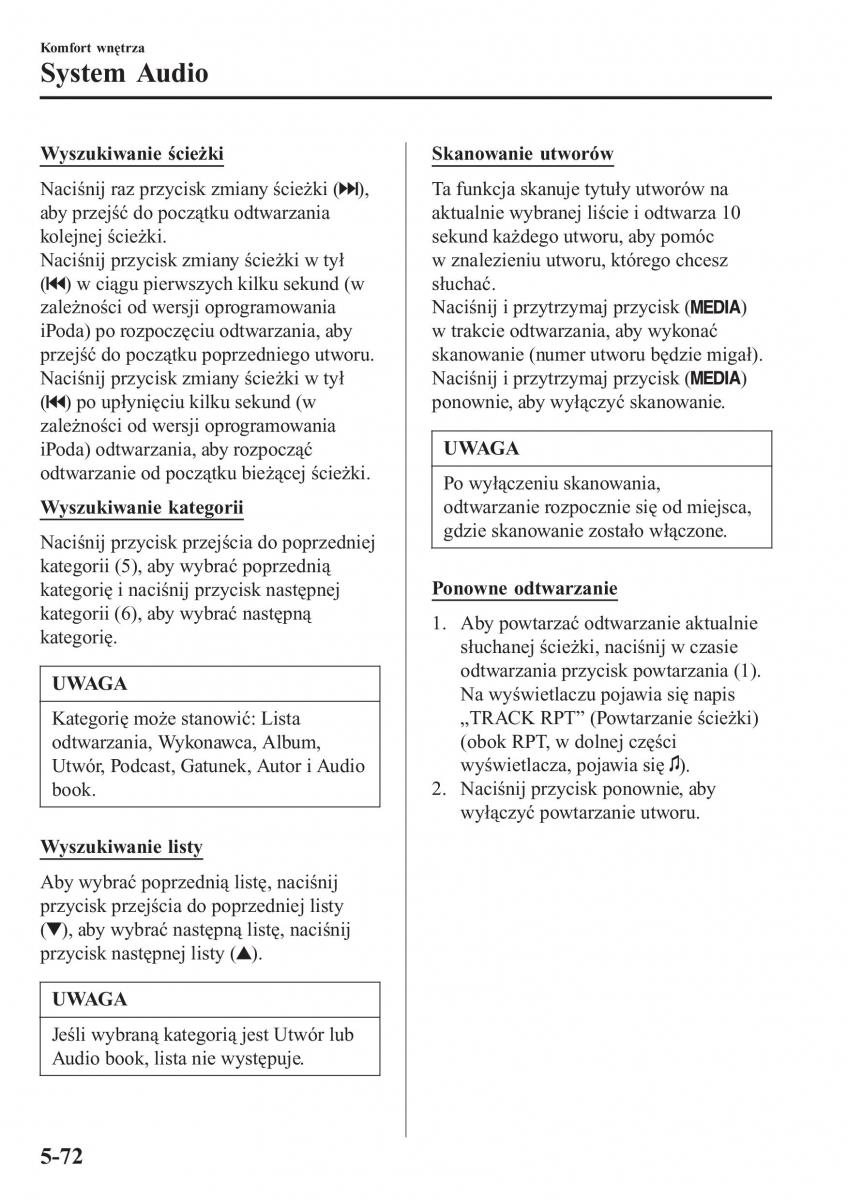 Mazda MX 5 Miata ND IV 4 instrukcja obslugi / page 351