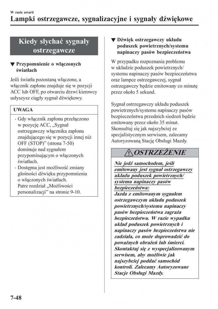 Mazda MX 5 Miata ND IV 4 instrukcja obslugi / page 519