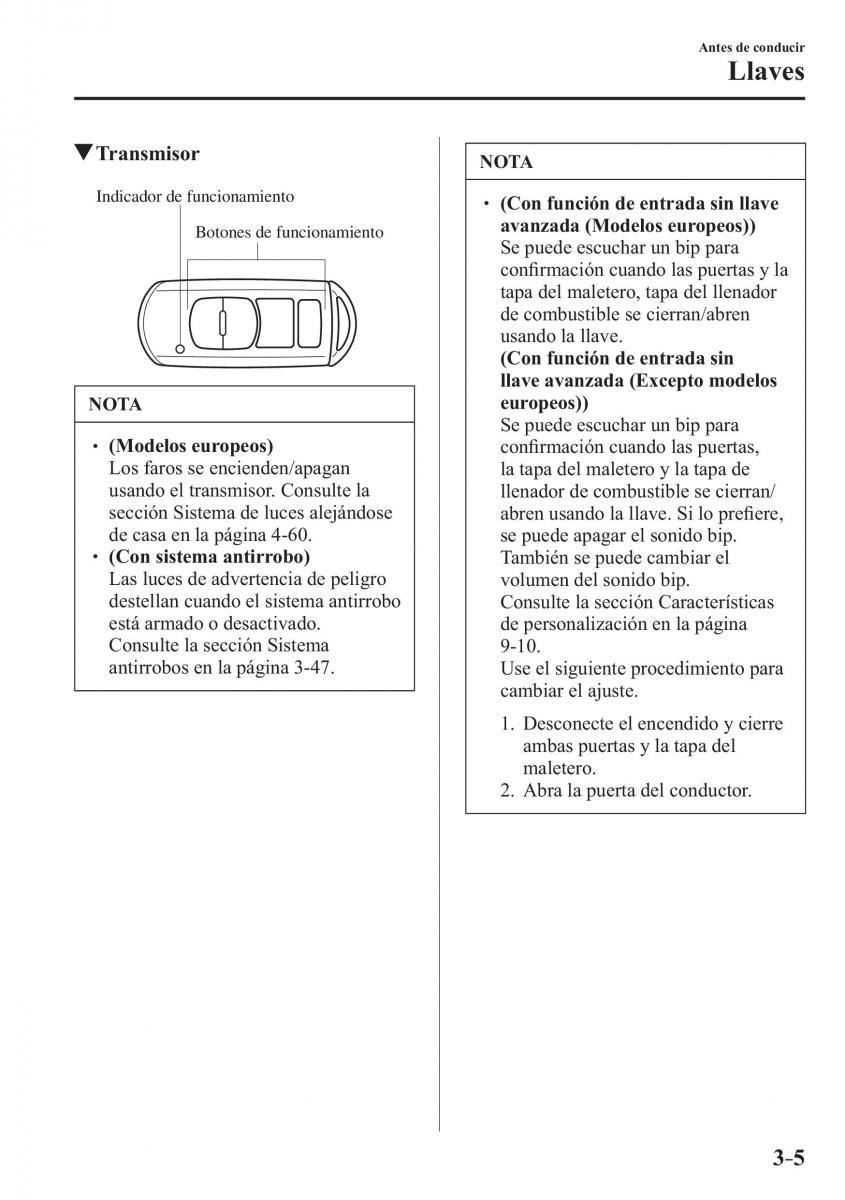 Mazda MX 5 Miata ND IV 4 manual del propietario / page 85