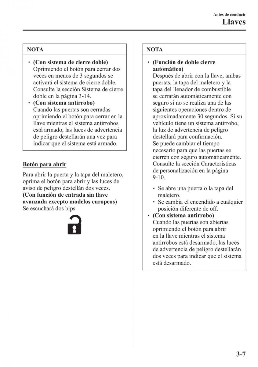 Mazda MX 5 Miata ND IV 4 manual del propietario / page 87