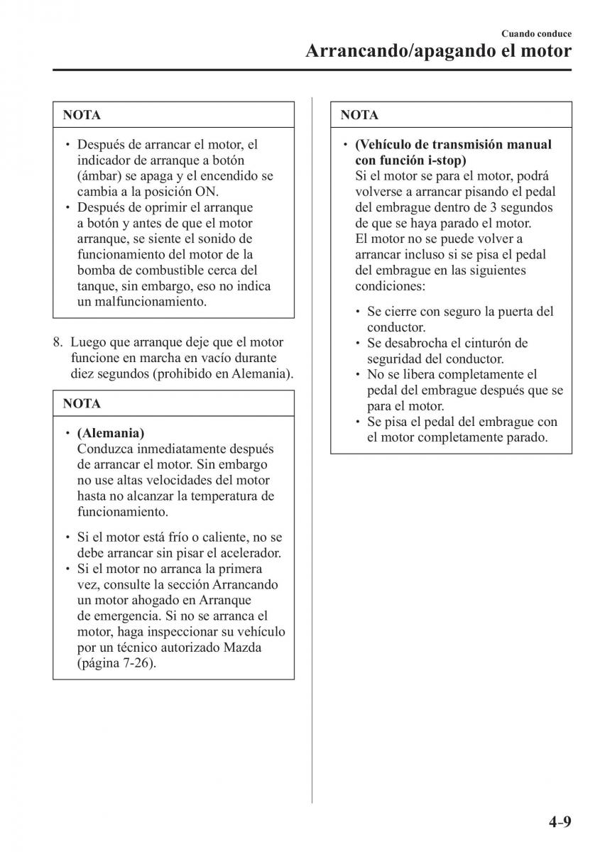 Mazda MX 5 Miata ND IV 4 manual del propietario / page 149