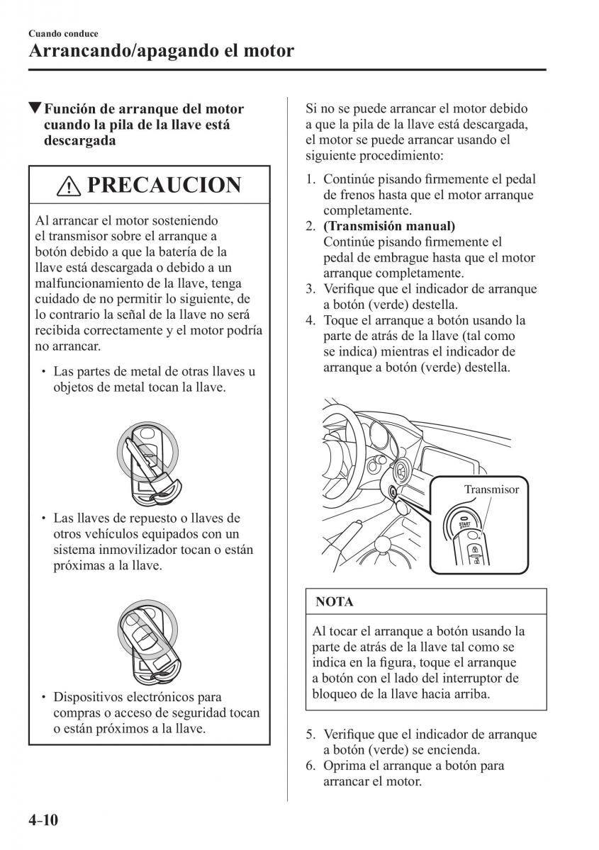 Mazda MX 5 Miata ND IV 4 manual del propietario / page 150